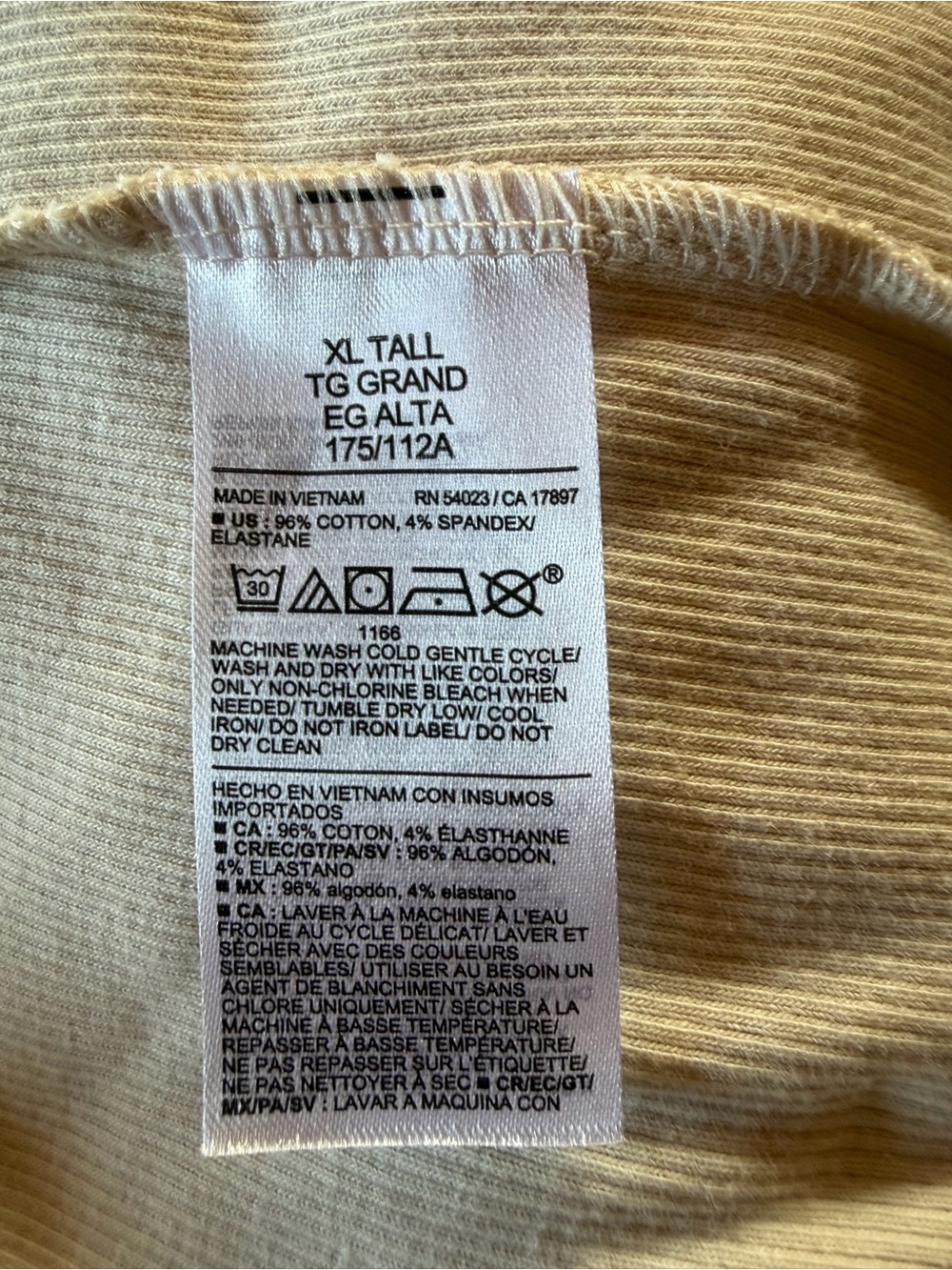 Old Navy Cream Ribbed Tank Top - Picture 4 of 7